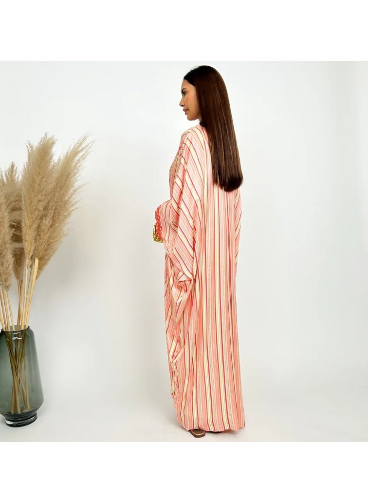 QABEELA RAM24 JAMILA STRIPED KAFTAN - Image 2
